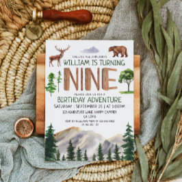 Neun Explorer Boy Birthday Einladung