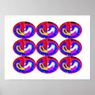 Neun fliegende Untertassen Poster