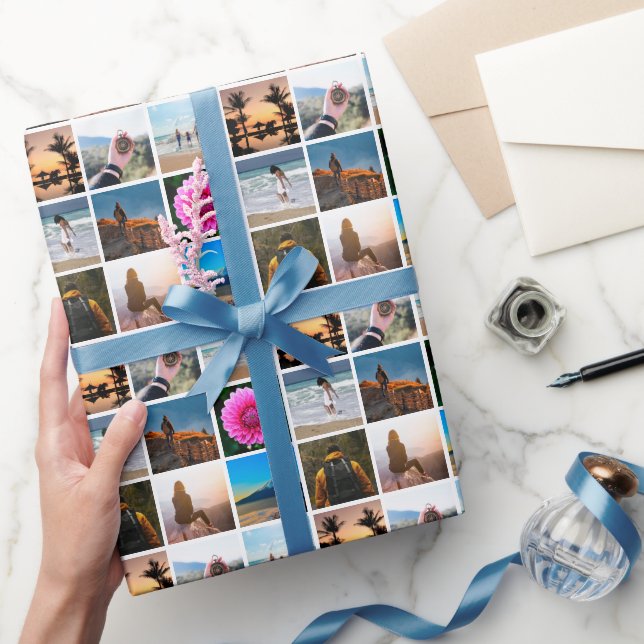 Neun Foto Picture Collage anpassbares Geschenk Geschenkpapier (Schenken)
