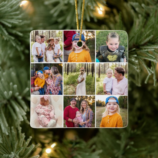 Neun Foto Wir Liebe Sie Mama Weihnachten Keramik C Keramikornament (Baum)