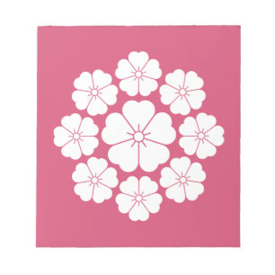 Neun Kirschblüten im Stile von Sternen Notizblock