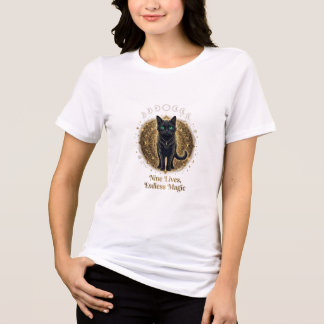 Neun Leben Endlose Magie Himmels Schwarze Katze He Tri-Blend Shirt