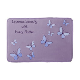 Neun Lila blaue Schmetterlinge Violet Badematte