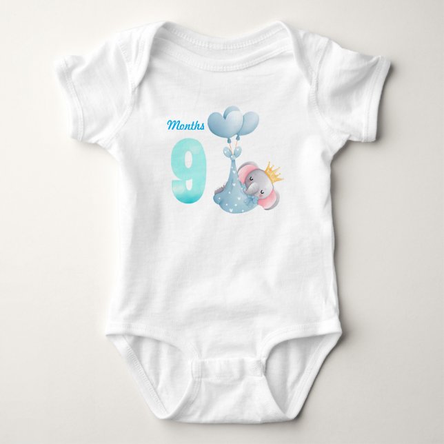 Neun Monate Baby-Bodysuit Baby Strampler (Vorderseite)