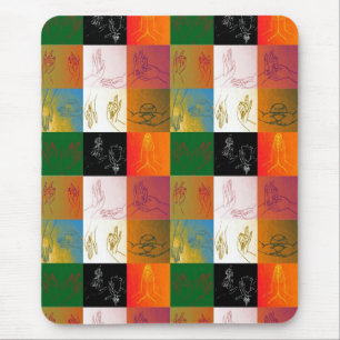 Neun Mudras Mousepad