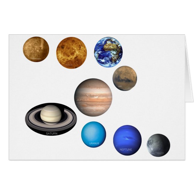 Neun Planeten im Sonnensystem (Vorderseite (Horizontal))