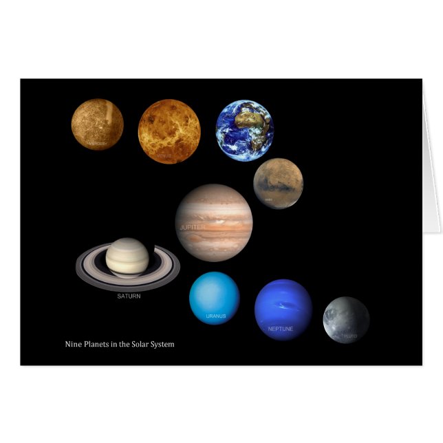 Neun Planeten im Sonnensystem (Vorderseite (Horizontal))