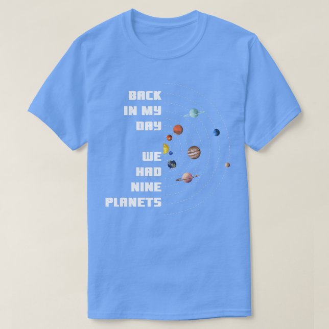 Neun Planets Outer Space Science Astronomie Premiu T-Shirt (Design vorne)