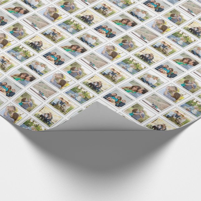 Neun Quadrat Fotos Klassische schwarze Rahmen Inst Geschenkpapier (Ecke)