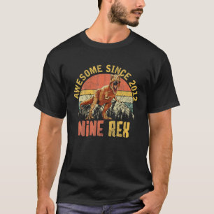 Neun Rex 9th Birthday Ninth Dinosaurier 9 Jahre al T-Shirt
