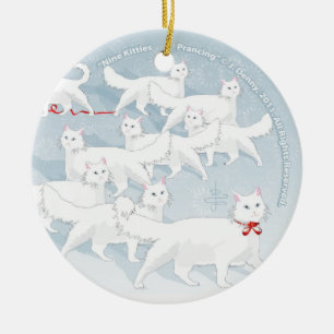 Neun tänzelndes Kätzchen… Keramik Ornament