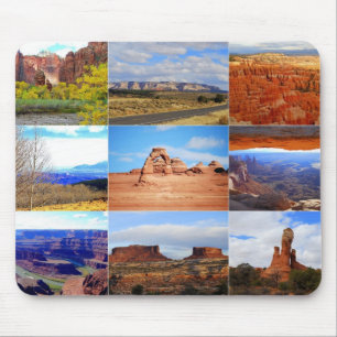 Neun Utah-Landschaftsikonen Mousepad