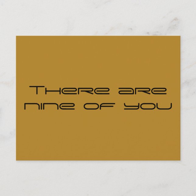 neun von Ihnen, Orphan Black Zitat Postkarte (Vorderseite)