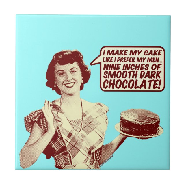 Neun Zoll glatte dunkle Schokolade Fliese (Vorderseite)