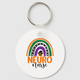 Neuno Nurse Neuroscience Pflege Halloween Rainbow Schlüsselanhänger