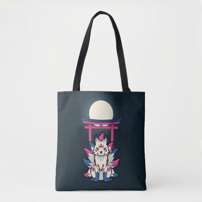 Neunschwänziger Fuchs- Kyuubi Kitsune Tasche (Vorderseite)