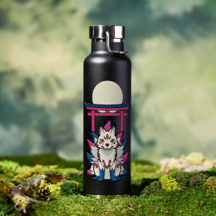 Neunschwänziger Kitsune-Fuchs - Japanischer Yokai Trinkflasche