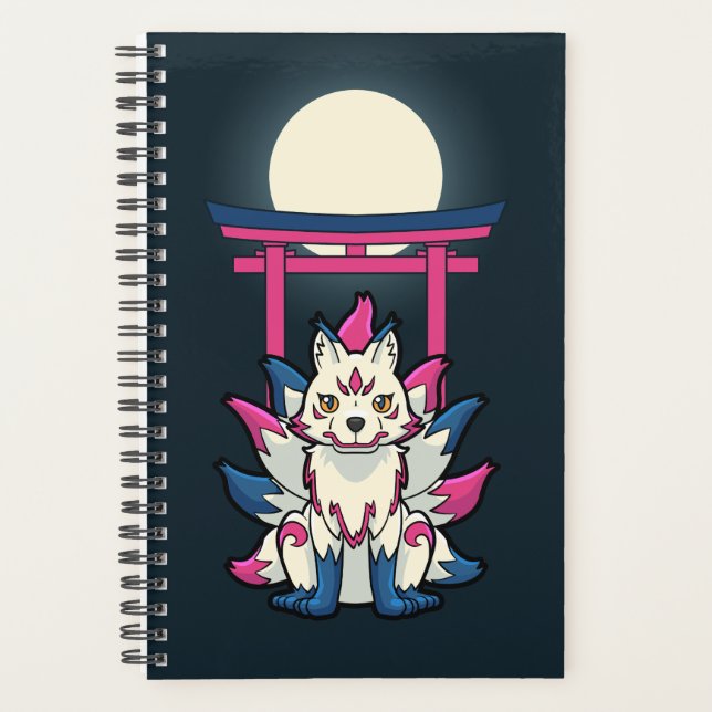 Neuntails Kitsune - Japanischer Fox Yokai Planer (Vorderseite)