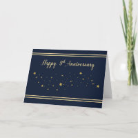 Neunte Anniversary Gold Glitzer Stars