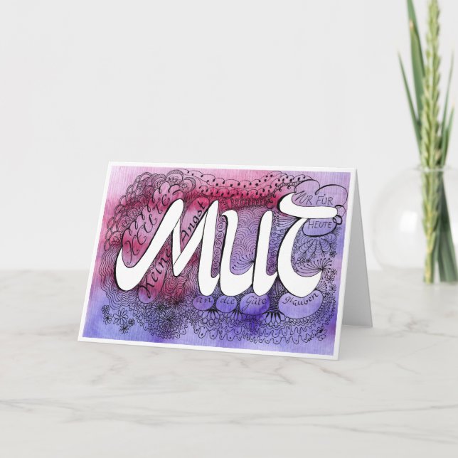 Neunte Regel der Gelassenheit – MUT Faltkarte Dankeskarte (Vorderseite)