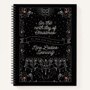 Neunter Tag Weihnachts-Sketchbook Leere Notizbuch