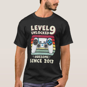 Neunundneunzigjähriges Son Boy Gamer 9. 9. Geburts T-Shirt