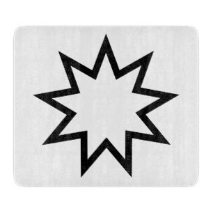 Neunzeitiger Stern (Symbol des Glaubens von Bahai) Schneidebrett