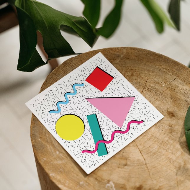 Neunziger Jahre Modernes Retro-Memphis-Muster Napk Serviette (Von Creator hochgeladen)
