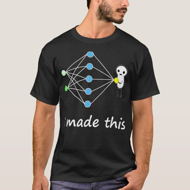 Neural Network Machine Learning Funny Meme Premium T-Shirt (Vorderseite)