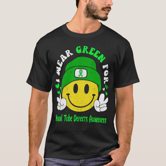 Neural Tube Defekts Awareness Ribbon Support Ohrfe T-Shirt (Vorderseite)