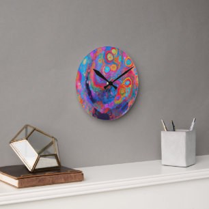 "Neuraler Feuersturm" Runde Wanduhr