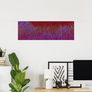 "Neuraler Firestorm" Abstrakt" Lila rot Poster