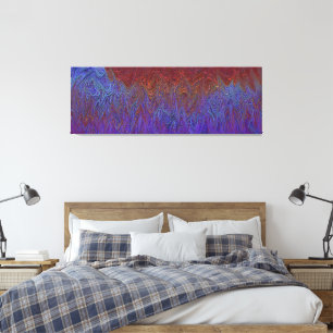 "Neuraler Firestorm" Abstrakt" Rot Blau Leinwanddruck