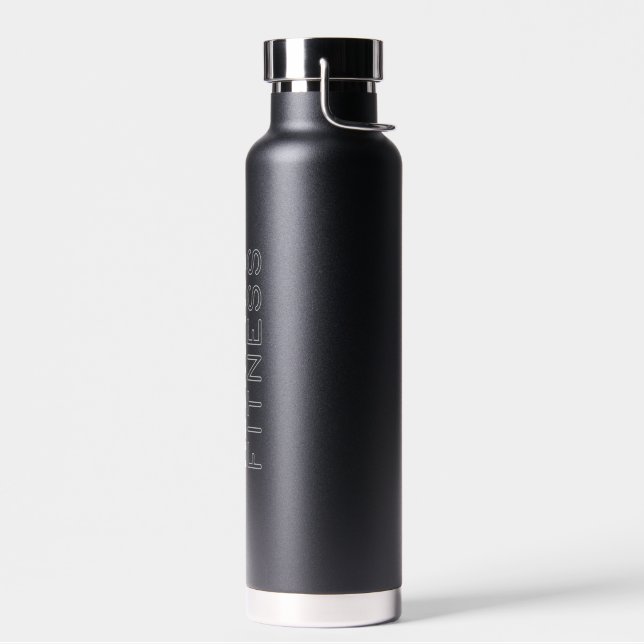 Neuro Hub Fitness Insulated Black Beverage Bottle Trinkflasche (Links)