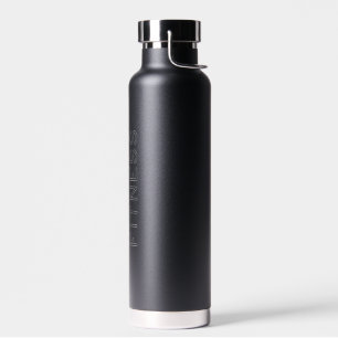 Neuro Hub Fitness Isolierte schwarze Trinkflasche