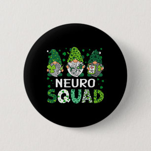 Neuro-Krankenschwester-Team St. Patricks Day Gnom- Button
