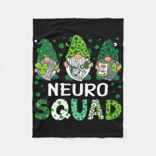 Neuro-Krankenschwester-Team St. Patricks Day Gnom- Fleecedecke