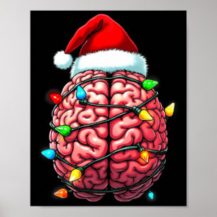 Neuro Krankenschwester Weihnachten Santa Hut Neuro Poster