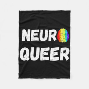 Neuro Que! Lgbtq Gay Pride! Neurodiverse Autisti Fleecedecke