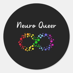 Neuro Que! Lgbtq Gay Pride! Neurodiverse Autisti Runder Aufkleber
