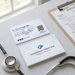 Neuro-Reha-Geschäft   Minimalistisches Weiß Visitenkarte