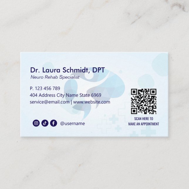Neuro Rehab Business | Minimalistisch Visitenkarte (Vorderseite)