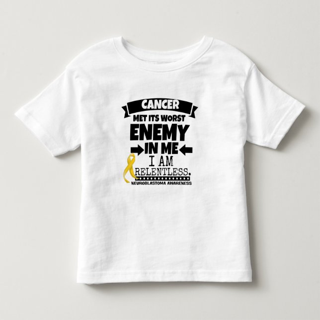Neuroblastoma Krebs traf seinen schlechtesten Kleinkind T-shirt (Vorderseite)