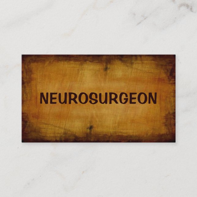 Neurochirurgien Carte de visite antique (Devant)