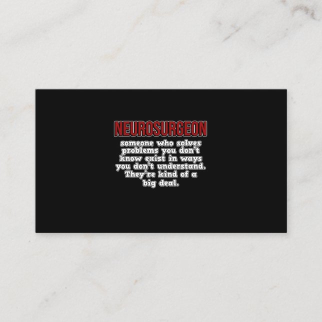 Neurochirurgin Operation Medizinischer Arzt Neurol Begleitkarte (Vorderseite)