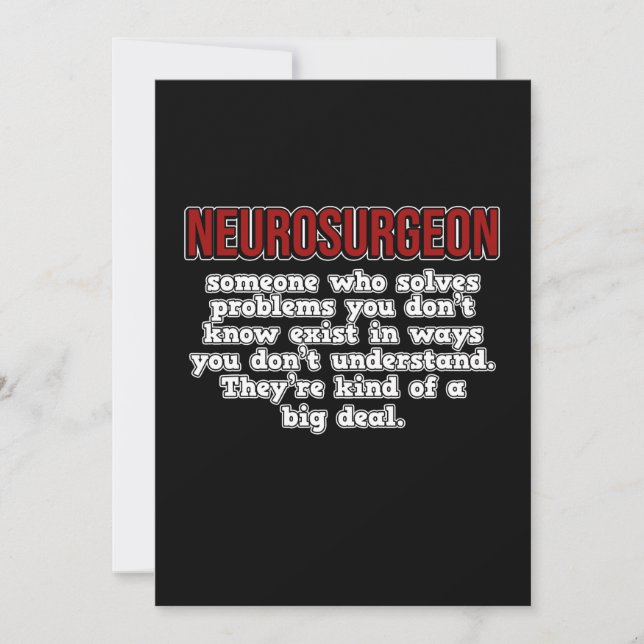 Neurochirurgin Operation Medizinischer Arzt Neurol Dankeskarte (Vorderseite)