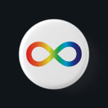 Neurodität Autismus Bewusstsein Akzeptanz Regenbog Button<br><div class="desc">Neurodität Autismus Bewusstsein Akzeptanz Rainbow Infinity Sign</div>