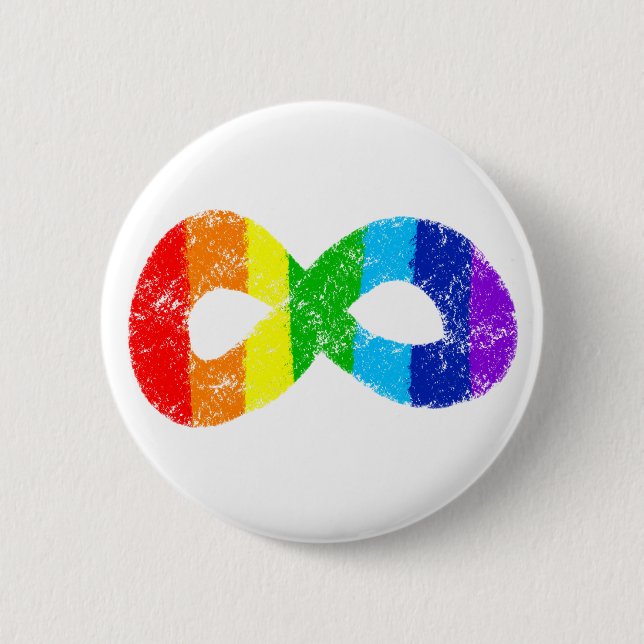 Neurodität Autismus Bewusstsein Akzeptanz Regenbog Button (Vorderseite)