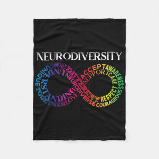 Neurodität Neurodiverser Regenbogen Infinity Admin Fleecedecke