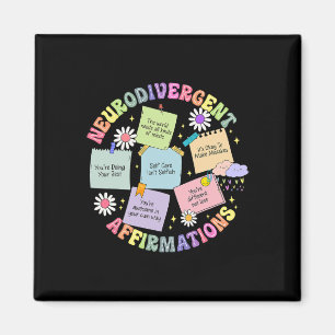 Neurodivere Affirmations Autismus Awareness under Magnet